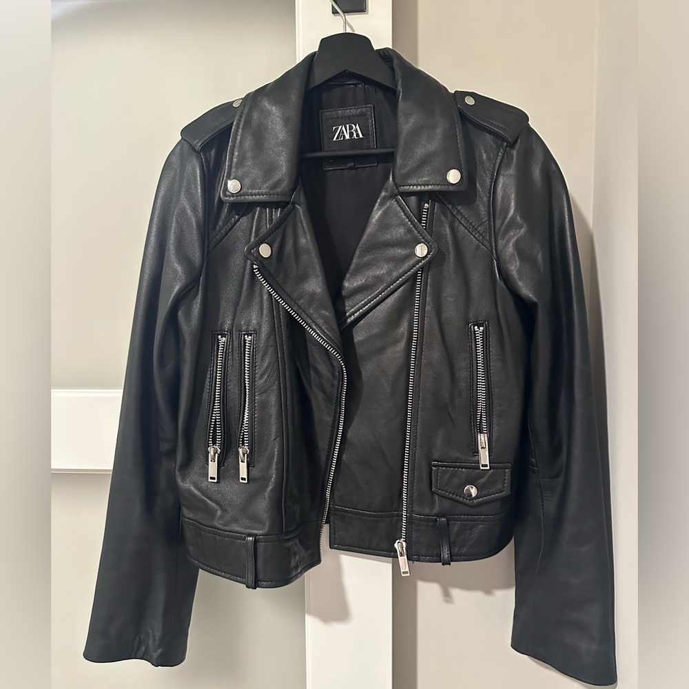 Zara Leather Jacket Sz M